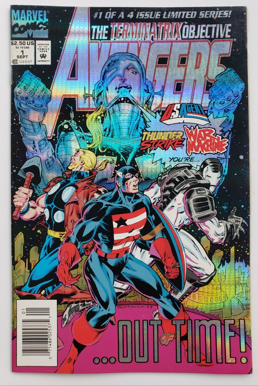 Avengers The Terminatrix Objective #1 Newsstand Marvel (1993) VF NM+ 1st Alioth