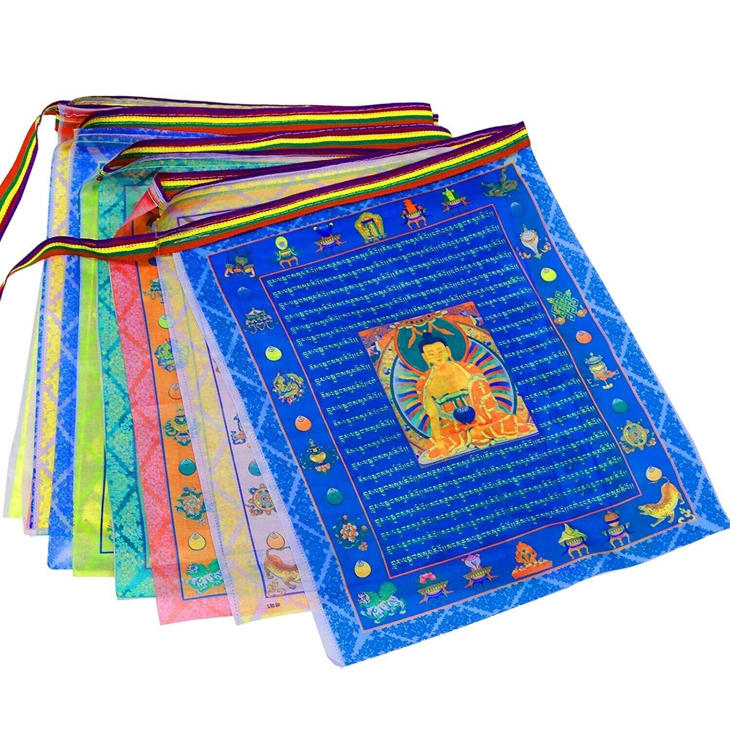 Tibetan Buddhist Prayer Flags  Outdoor Meditation Traditional 11x14 inches