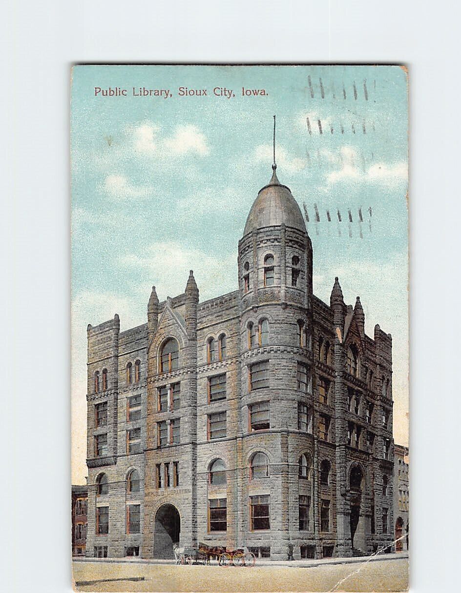 Postcard Public Library Sioux City Iowa USA North America