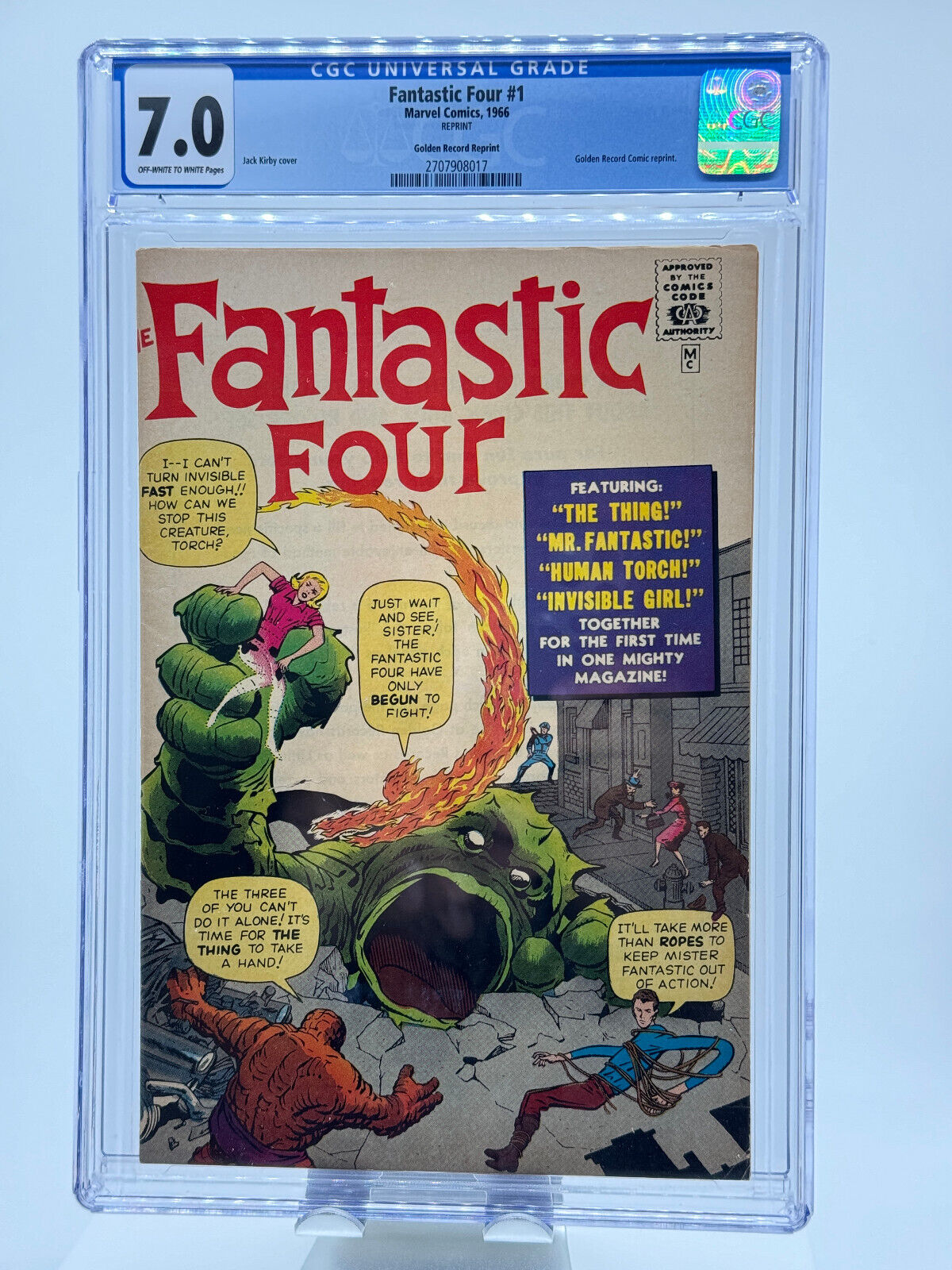 Fantastic Four #1 CGC 7.0 GOLDEN RECORD REPRINT ( COMIC ONLY NO RECORD INCLUDED)