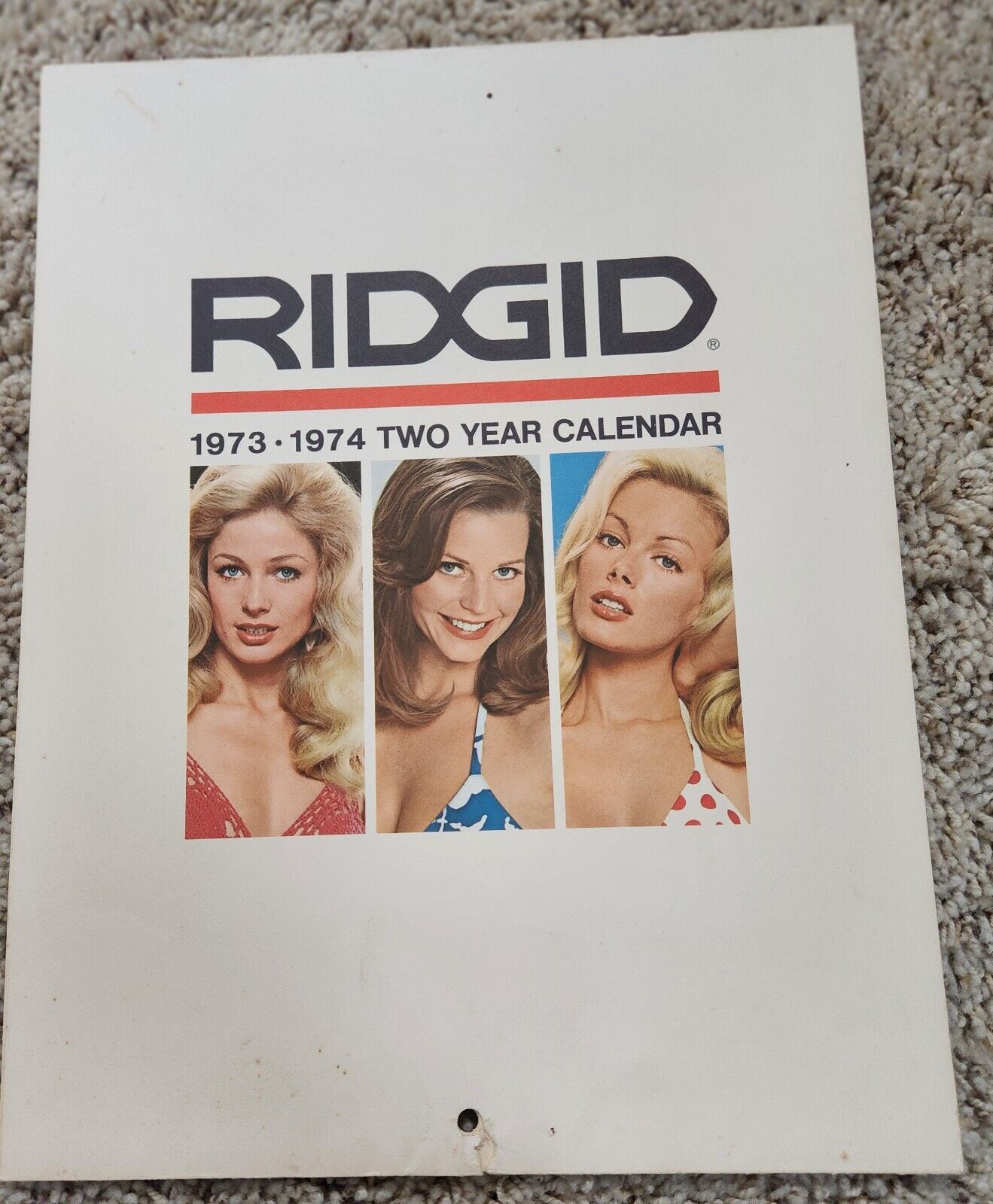 Vintage 1973-1974 The Ridgid Tool Company 2-Year Pin-Up Calendar #2