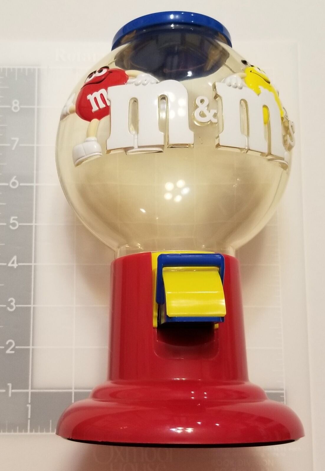 Vintage 1990s M & M\'s Candy Dispenser Red Plastic 