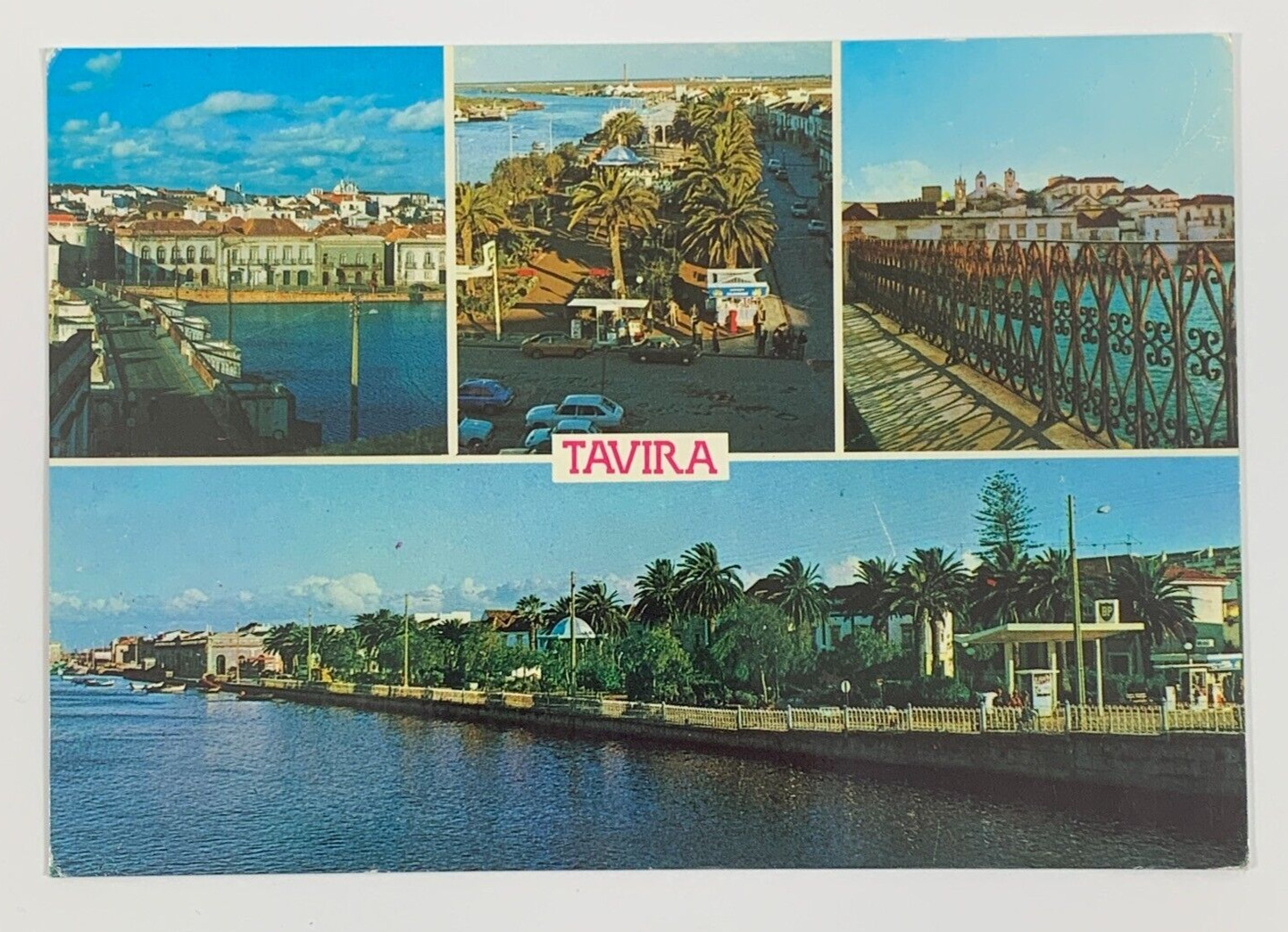 Tavira Algarve Portugal Multiview Postcard Unposted Aerial View