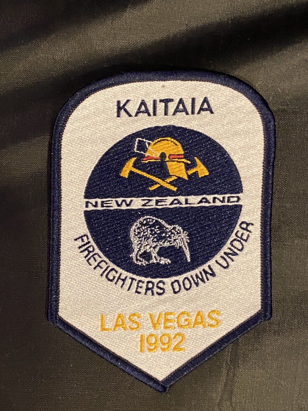Very Rare Las Vegas Fireman Patch Fire Dept New Zealand Kaitaia 1992 Kiwi Badge
