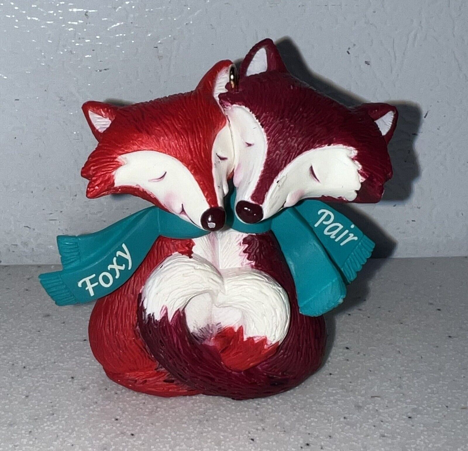 HALLMARK 2016 Two Foxes FOXY PAIR Christmas Ornament Sexy Winter Couple