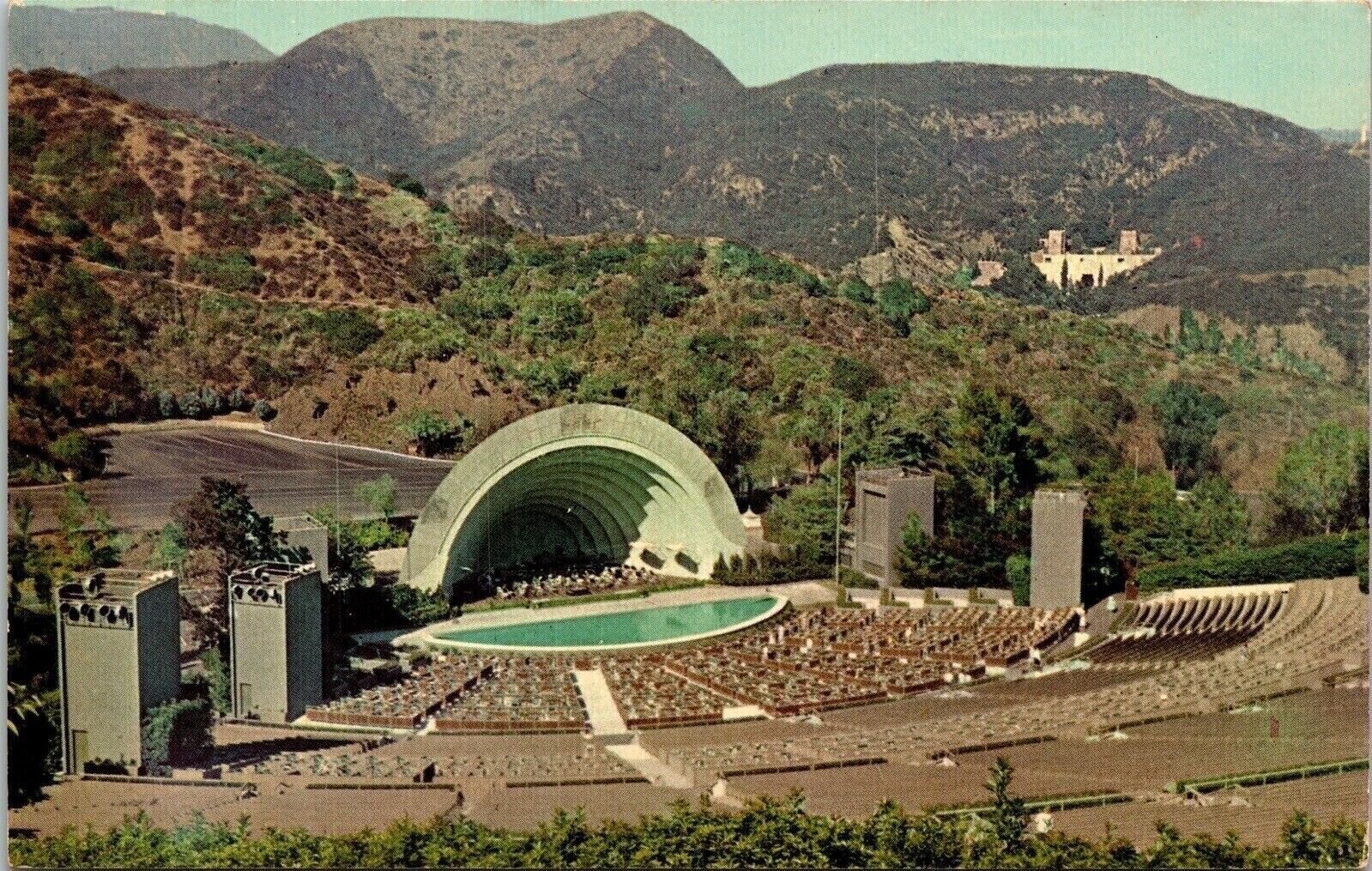 Famous Hollywood Bowl California CA Amphitheatre Postcard VTG UNP Curteich