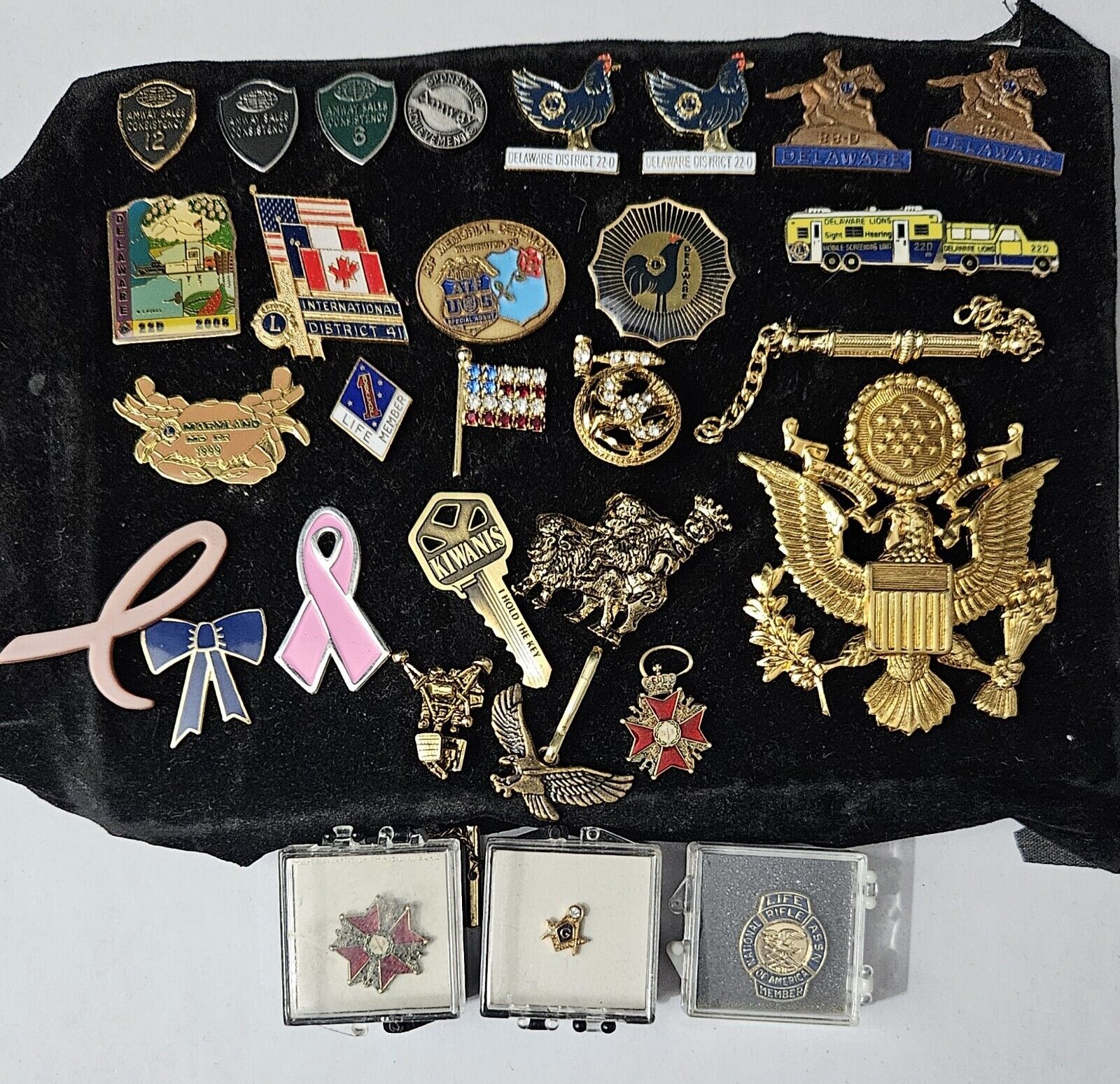 Lot of 30 Pins Mixed Enamel Travel Elvis Advertising Crafts Hat Lapel Signed