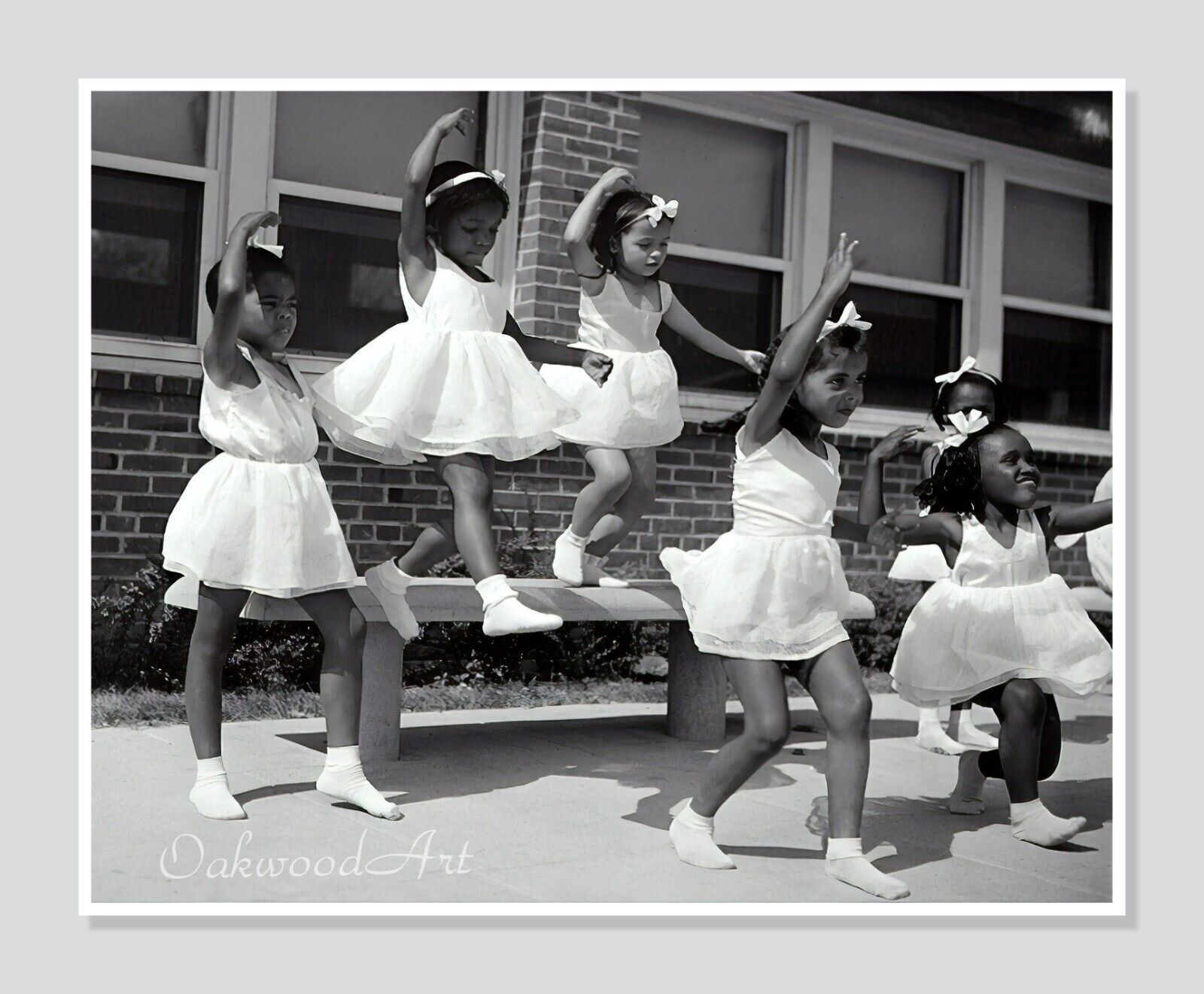 Little Girls\' Dance Group by Gordon Parks c1940s - Vintage Photo Reprint