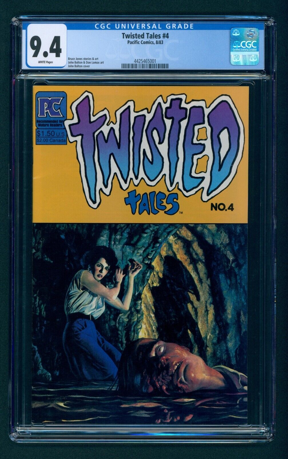 Twisted Tales #4 (1983) CGC 9.4 White Bolton Cover Dave Stevens Back Preview