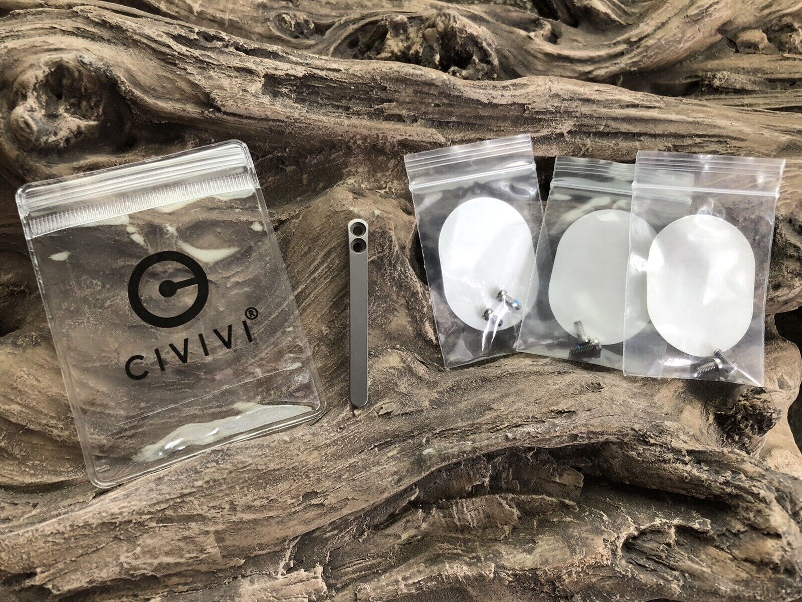 Civivi Titanium Pocket Clip - Blasted - Multi Sized Screws 