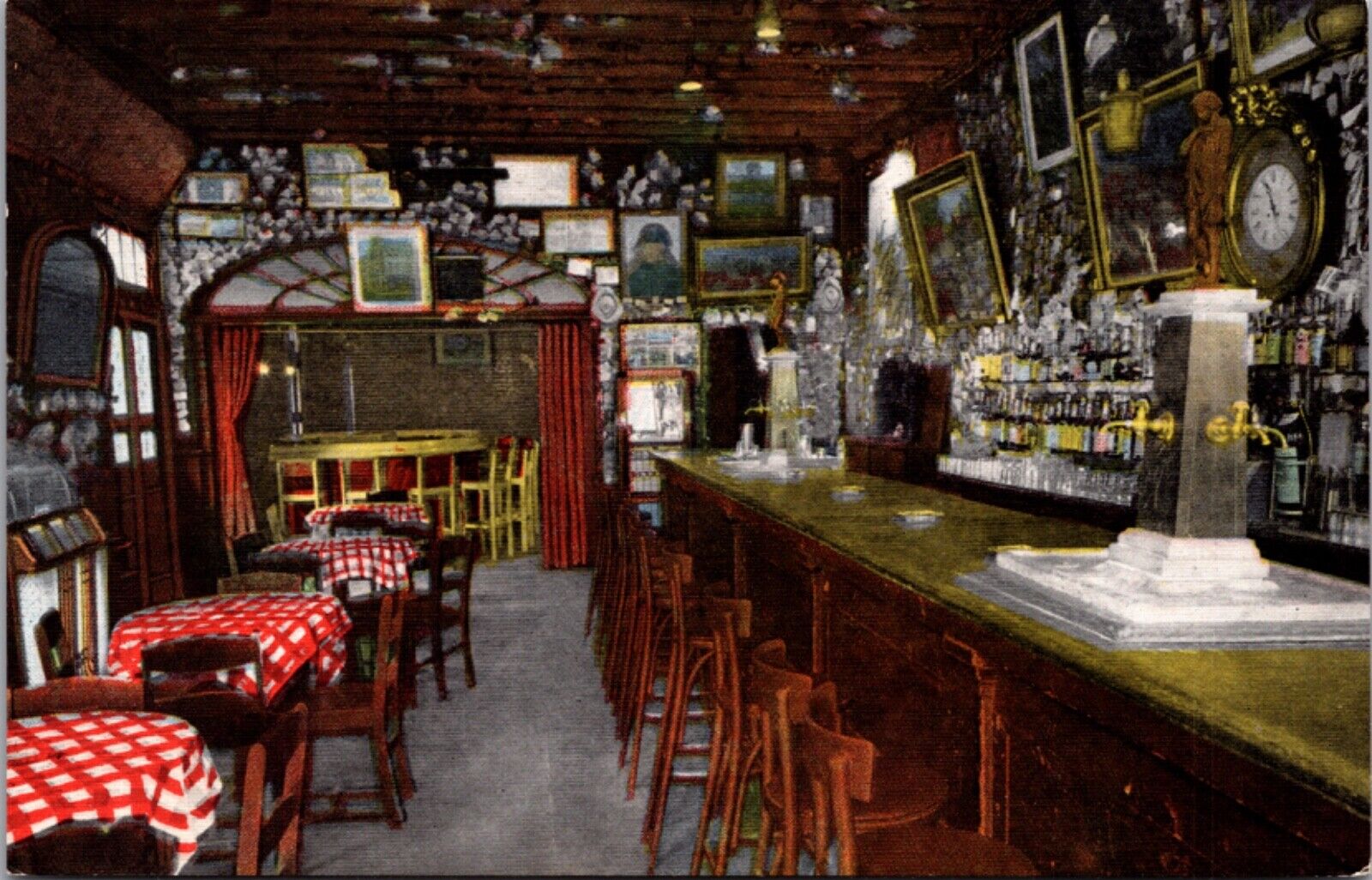 Linen Postcard Old Absinthe Bar, French Quarter, New Orleans, Louisiana