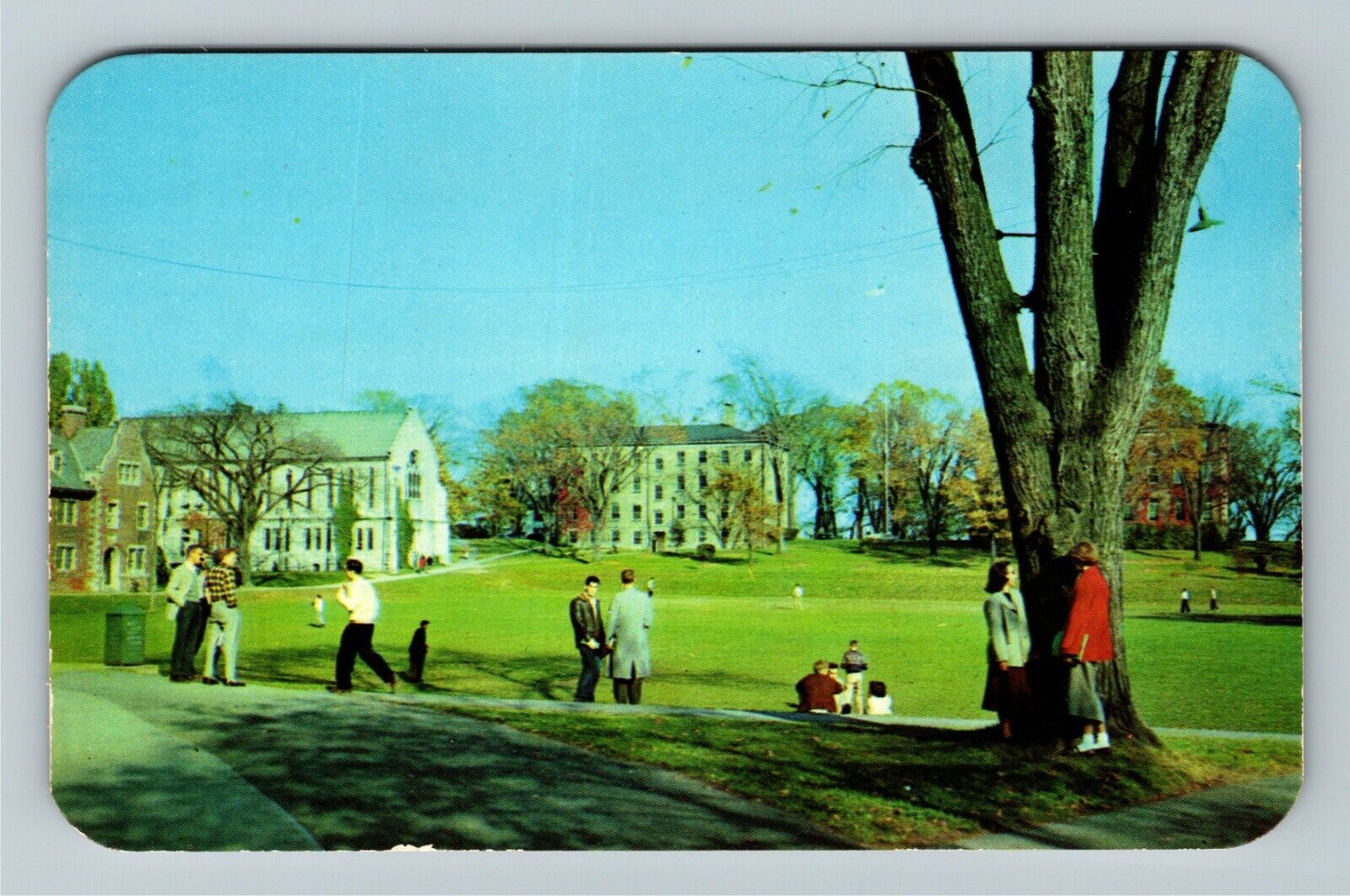Geneva NY-New York, Hobart William Smith College, Campus Life, Vintage Postcard