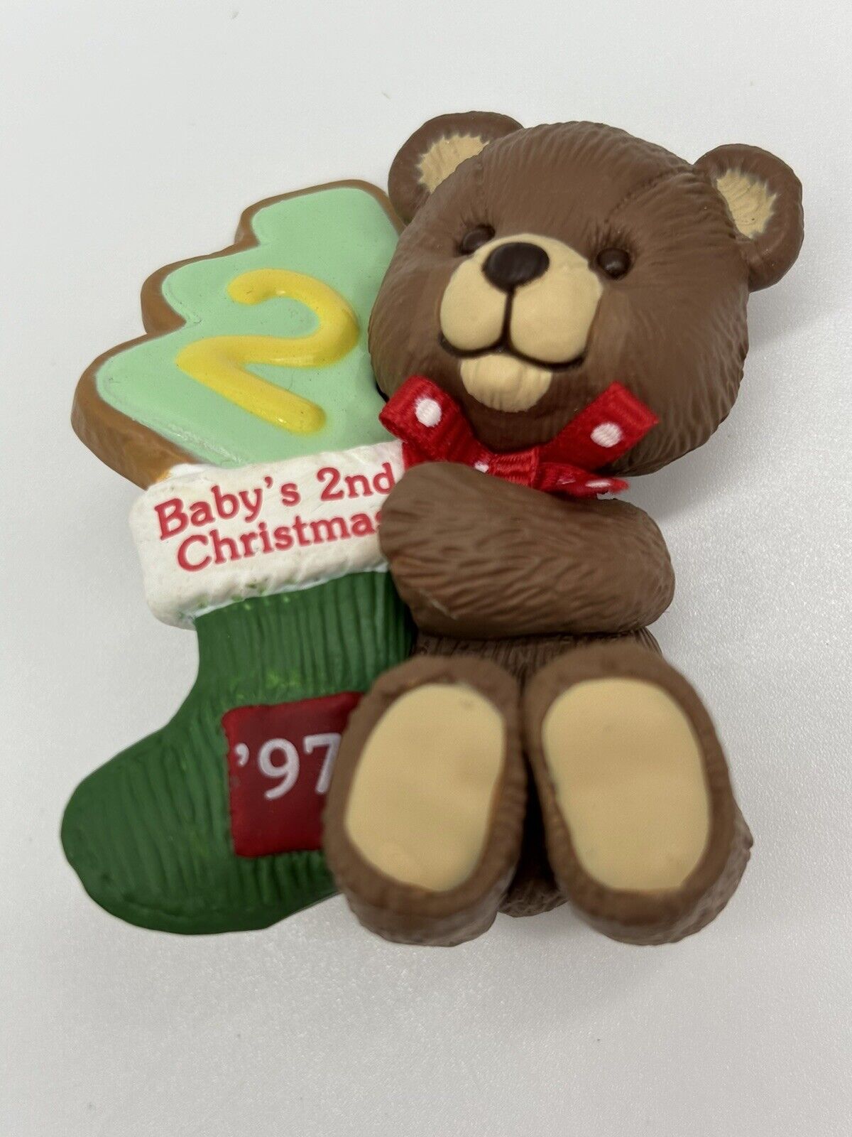 Hallmark Ornament 1997 Baby\'s Second Christmas  Child\'s Age Collection Bear