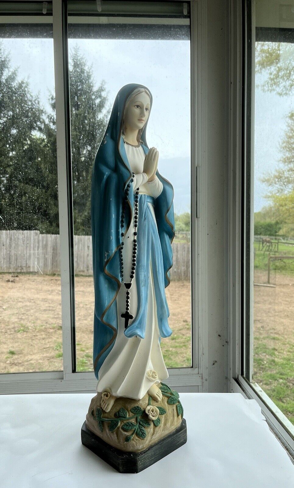 VTG 24” Our Lady of Lourdes Virgin Mary Mother  Statue Vittoria Collection ITALY