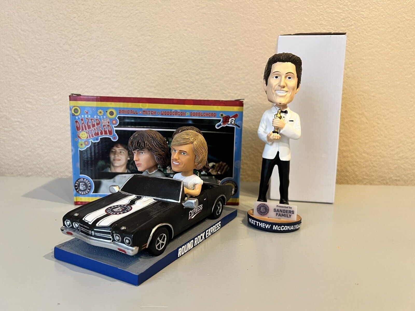 Dazed And Confused and Matthew McConaughey Bobble heads; Round Rock Express