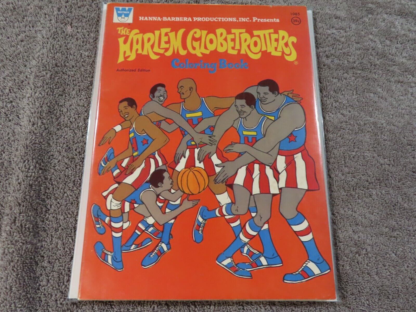 Rare 1971 WHITMAN Publishing THE HARLEM GLOBETROTTERS Coloring Book - FN/VF