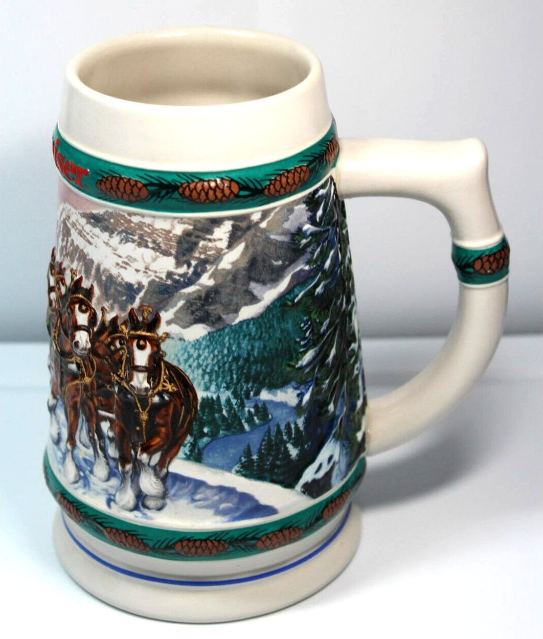 Vintage 1993 Budweiser Stein ‘SPECIAL DELIVERY” Holiday  7  in Tall  Ceramarte
