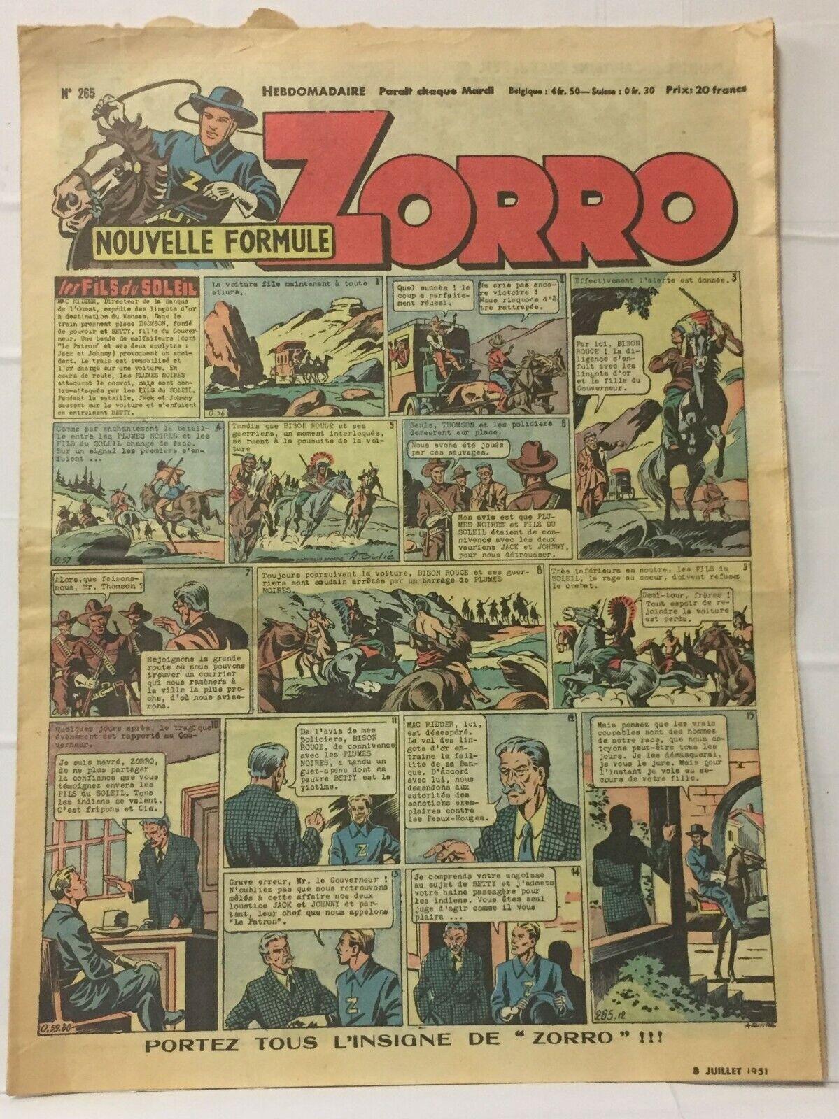 Zorro - 8 July 1951 - No. 265