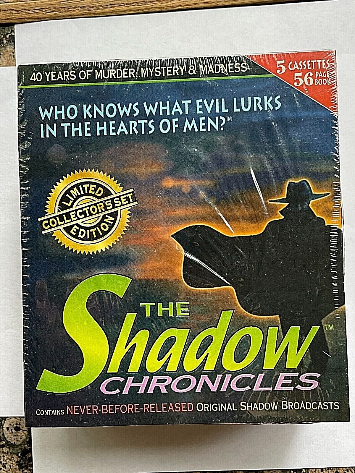VTG 1996 THE SHADOW CHRONICLES 56 Page Book & 5 Audio Cassettes - LTD ED Sealed