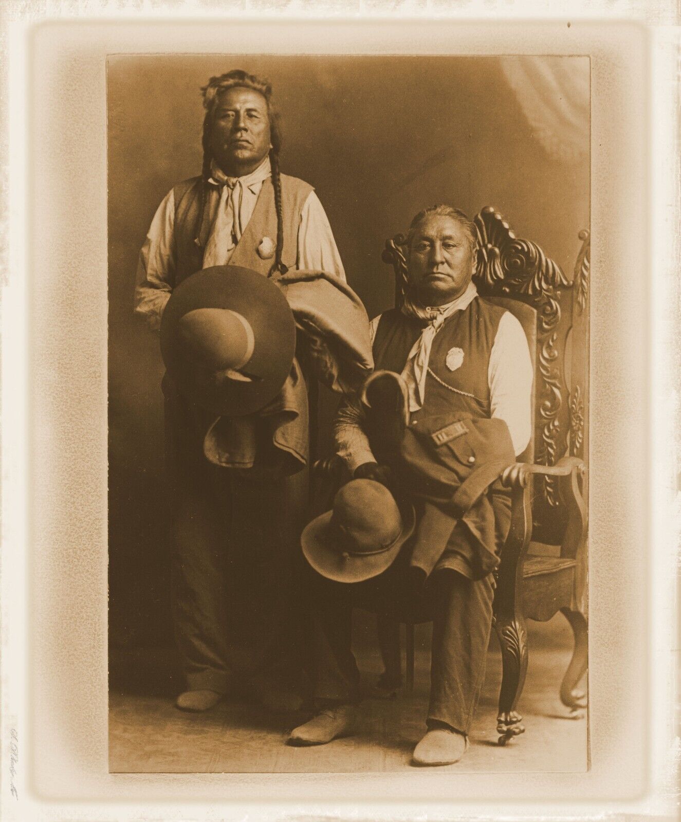 Native American Indian Police So. Dakota  Vintage old photo 8X10 Rare