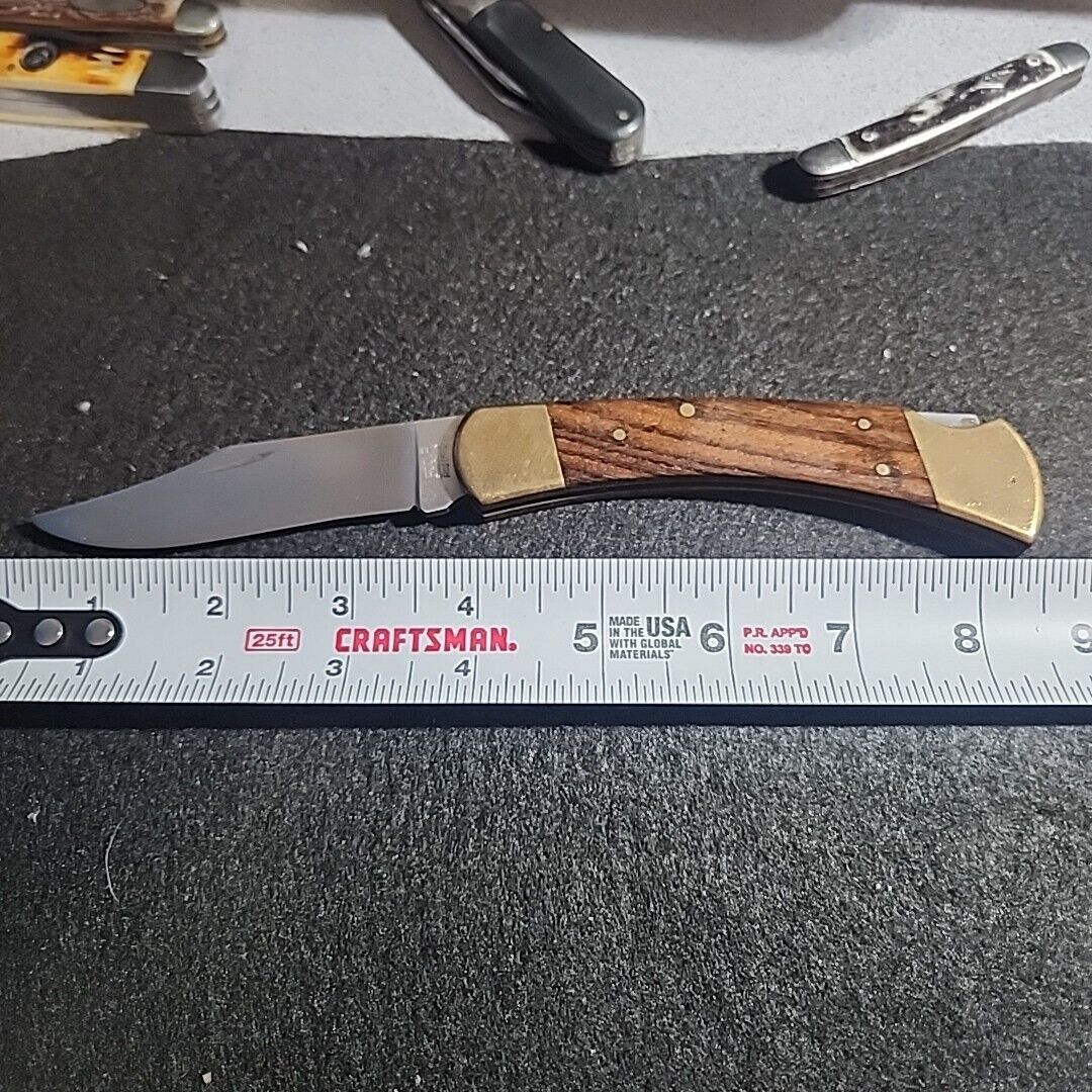 SANDVIK ROSTFREI, Sweden, Pocket Knife, Brass & Wood Handle