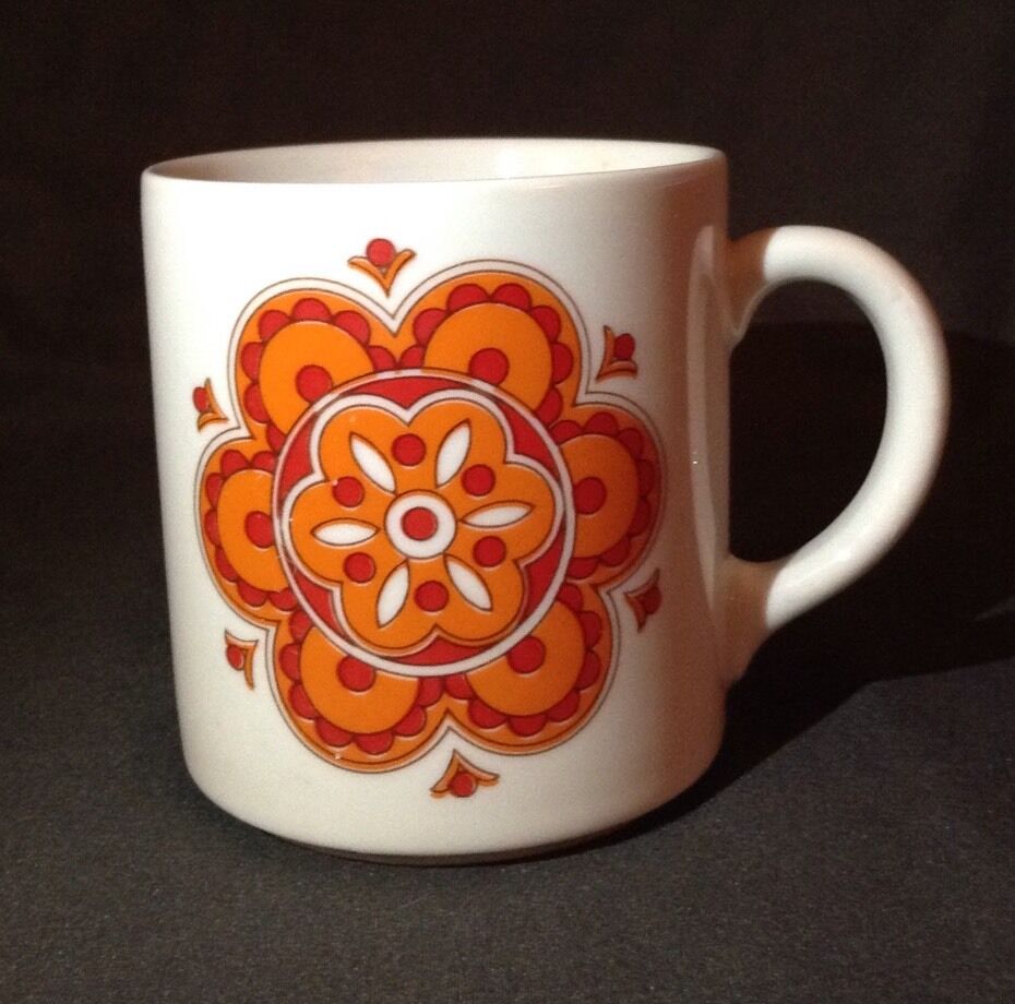 100 Jahre Bareuther Waldsassen Bavaria Coffee Tea Cup/Mug Vibrant Colors-Rare