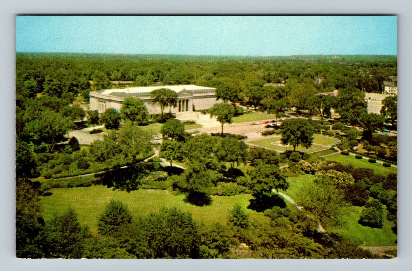 Cleveland OH-Ohio, Aerial View Art Museum and Art Garden, Vintage Postcard