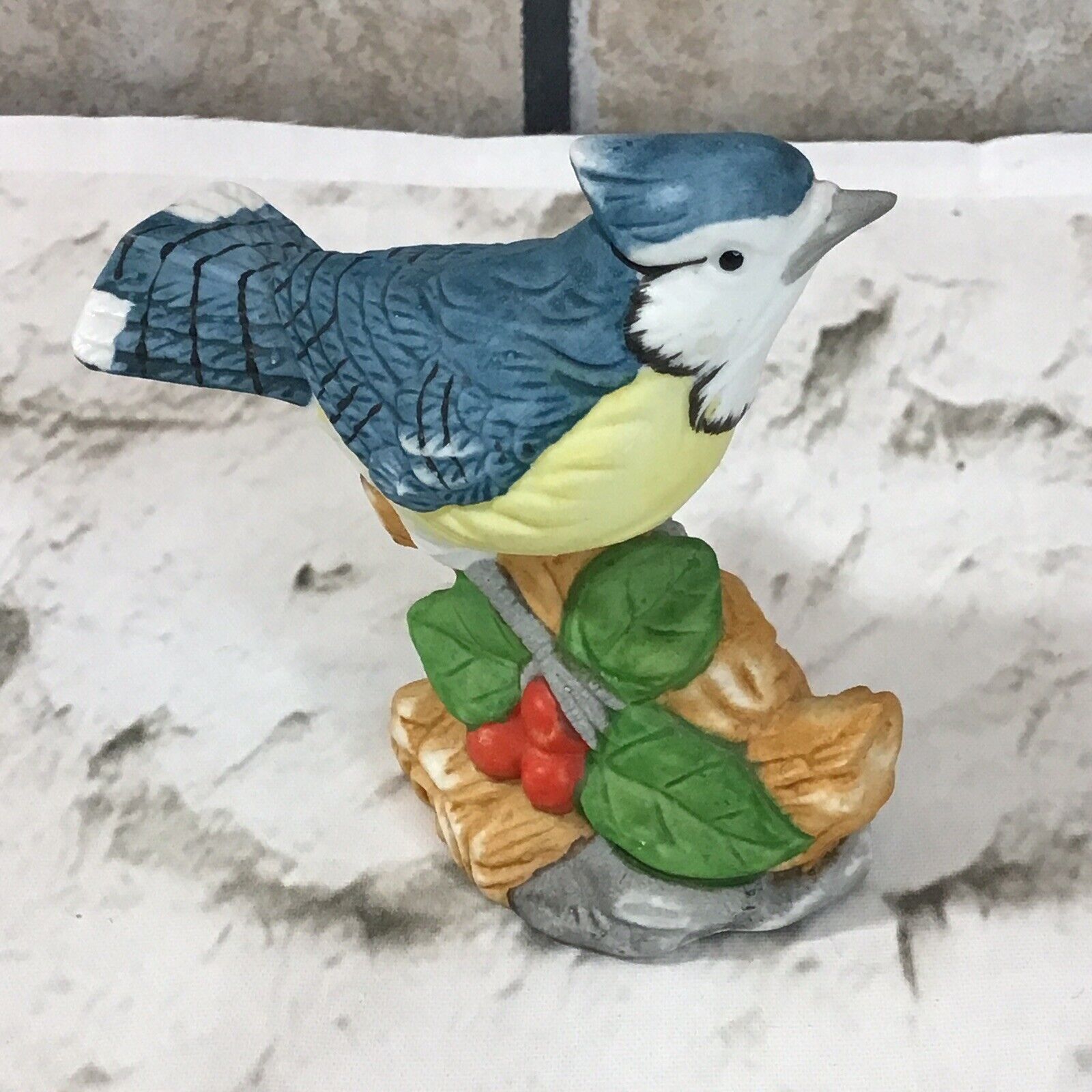 Vintage American Blue Jay Figurine The Whitehall Society Colorful Bird Statue