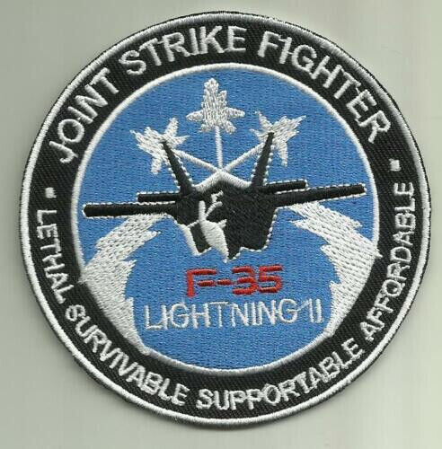 F- 35 LIGHTNING 2 JOINT STRIKE FIGHTER AIRCRAFT PATCH USAF PILOT AVIATION USA