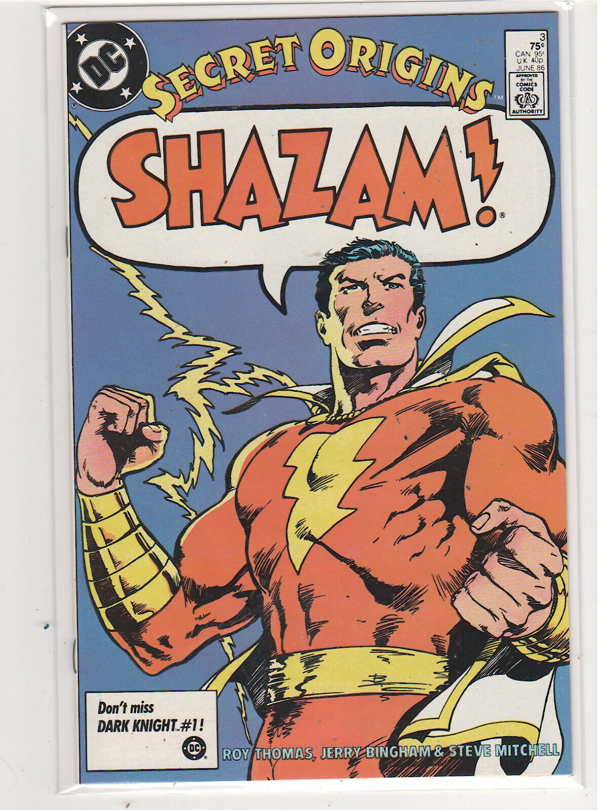 Secret Origins #3 Roy Thomas Shazam Captain Marvel 9.6