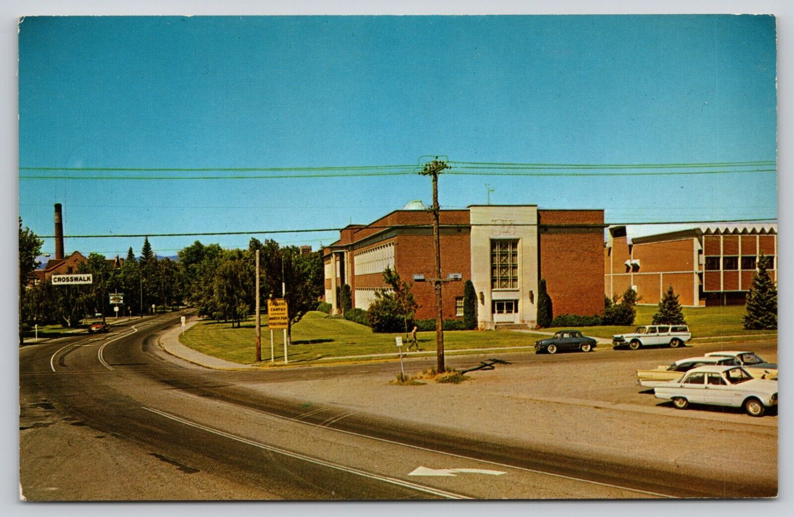 Postcard WA Washington Ellensburg Central Washington State College UNP A18