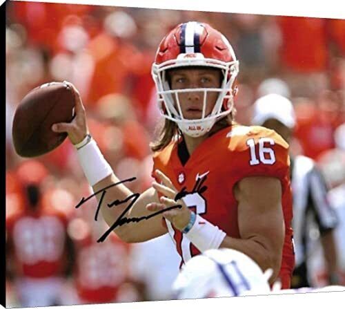 Trevor Lawrence Floating Canvas Wall Art - Clemson Tigers