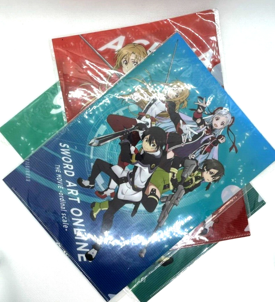 3 Clear files Sword Art Online the Movie Release Campaign Novelty Japan