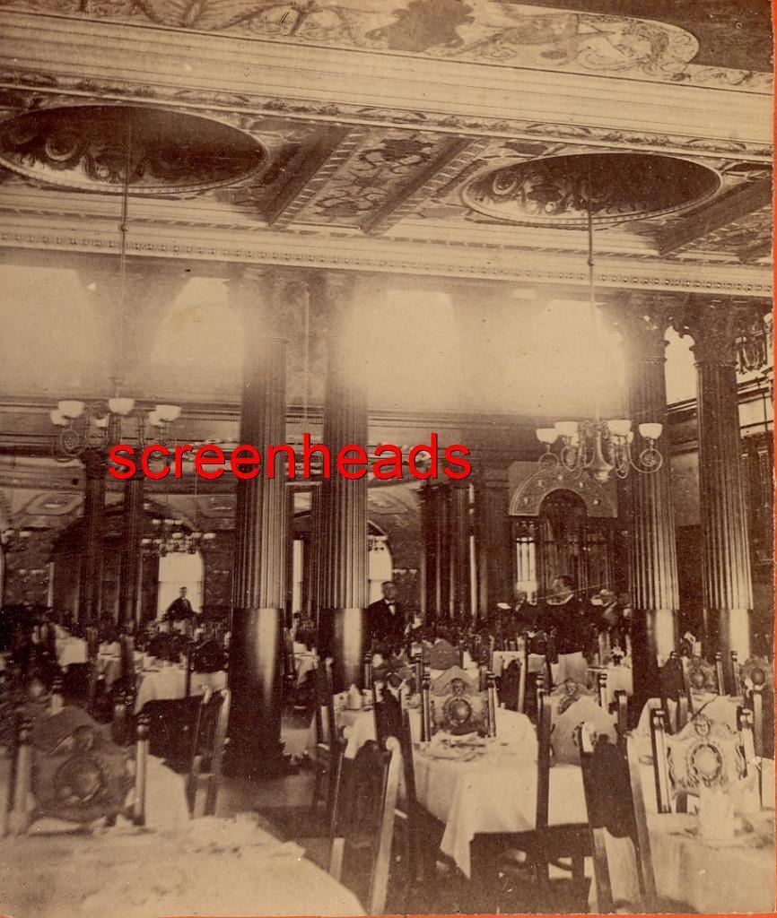 C1880s Stereoview Photo FLORIDA ST. AUGUSTINE Ponce De Leon Hotel Dining Room