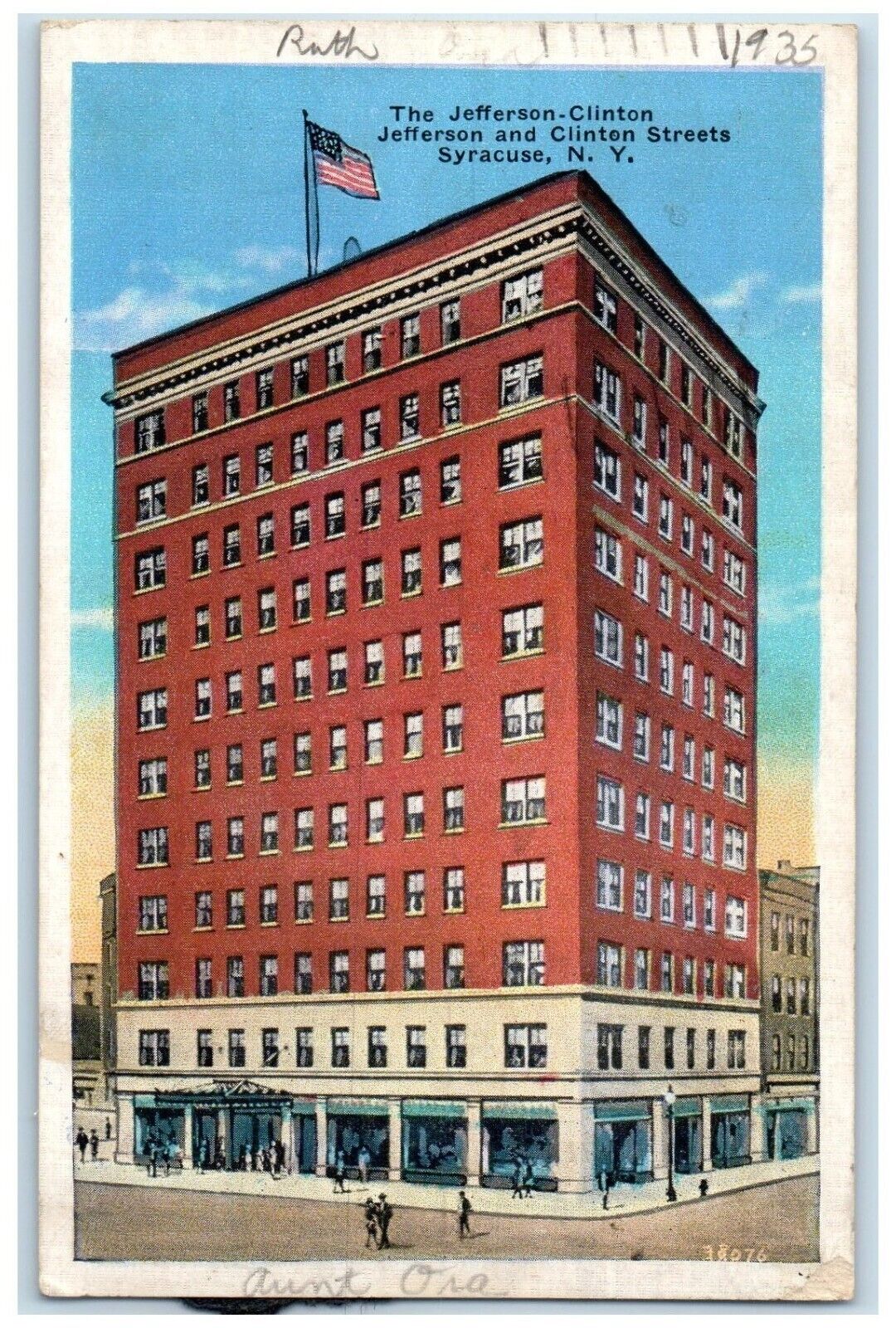 1935 Jefferson-Clinton Streets Exterior Building Syracuse New York NY Postcard