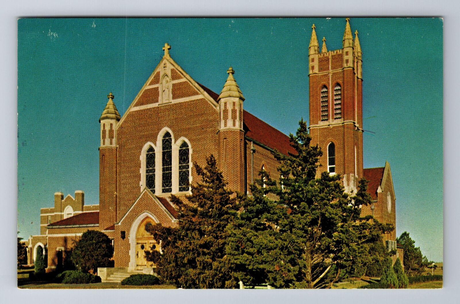 Shawnee OK-Oklahoma, St Gregory\'s Abbey Chapel, Antique, Vintage Postcard