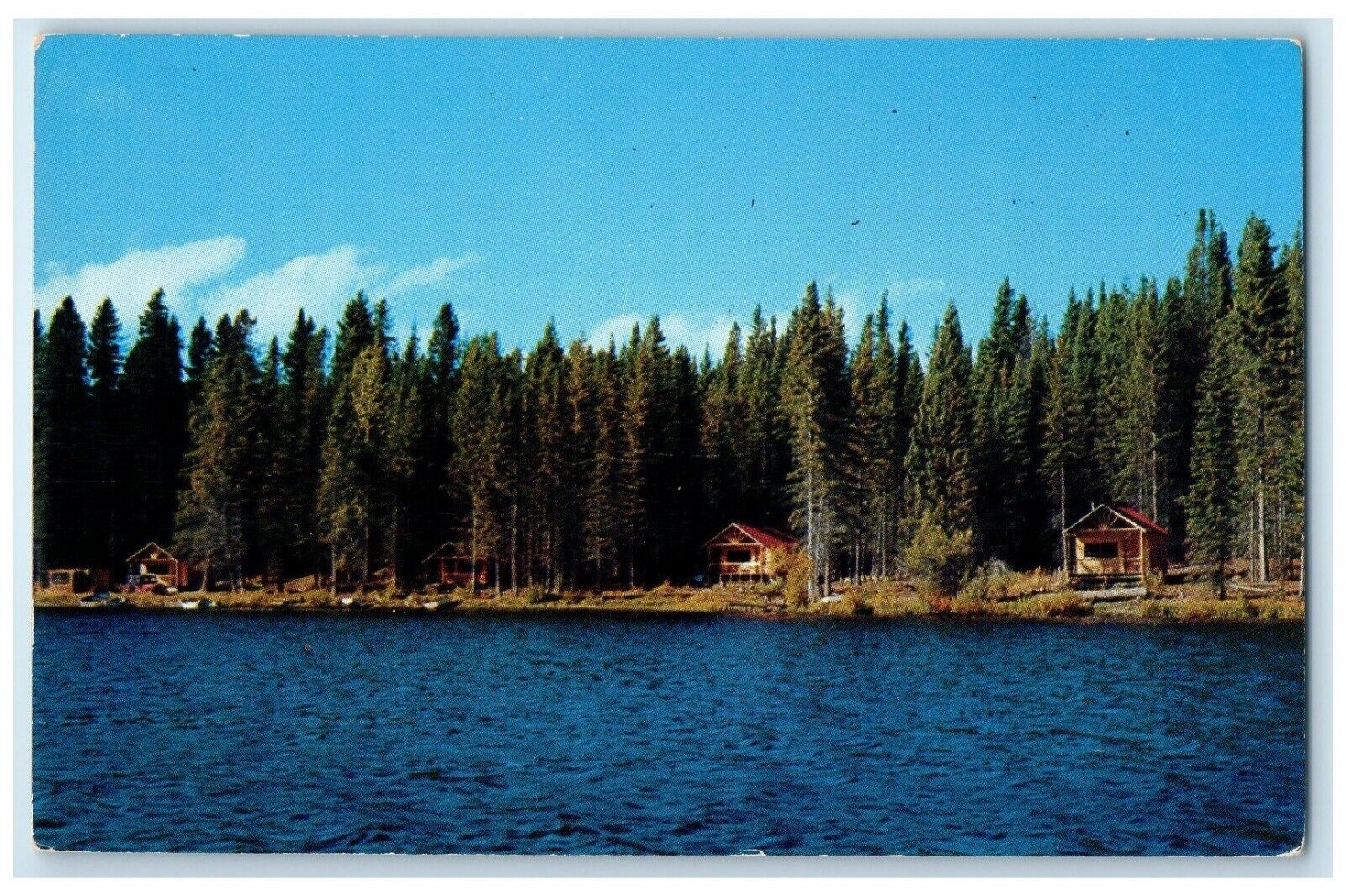 c1960's Mel Ebert's Hi-Hium Lake Fishing Camp Ashcroft BC Canada Postcard