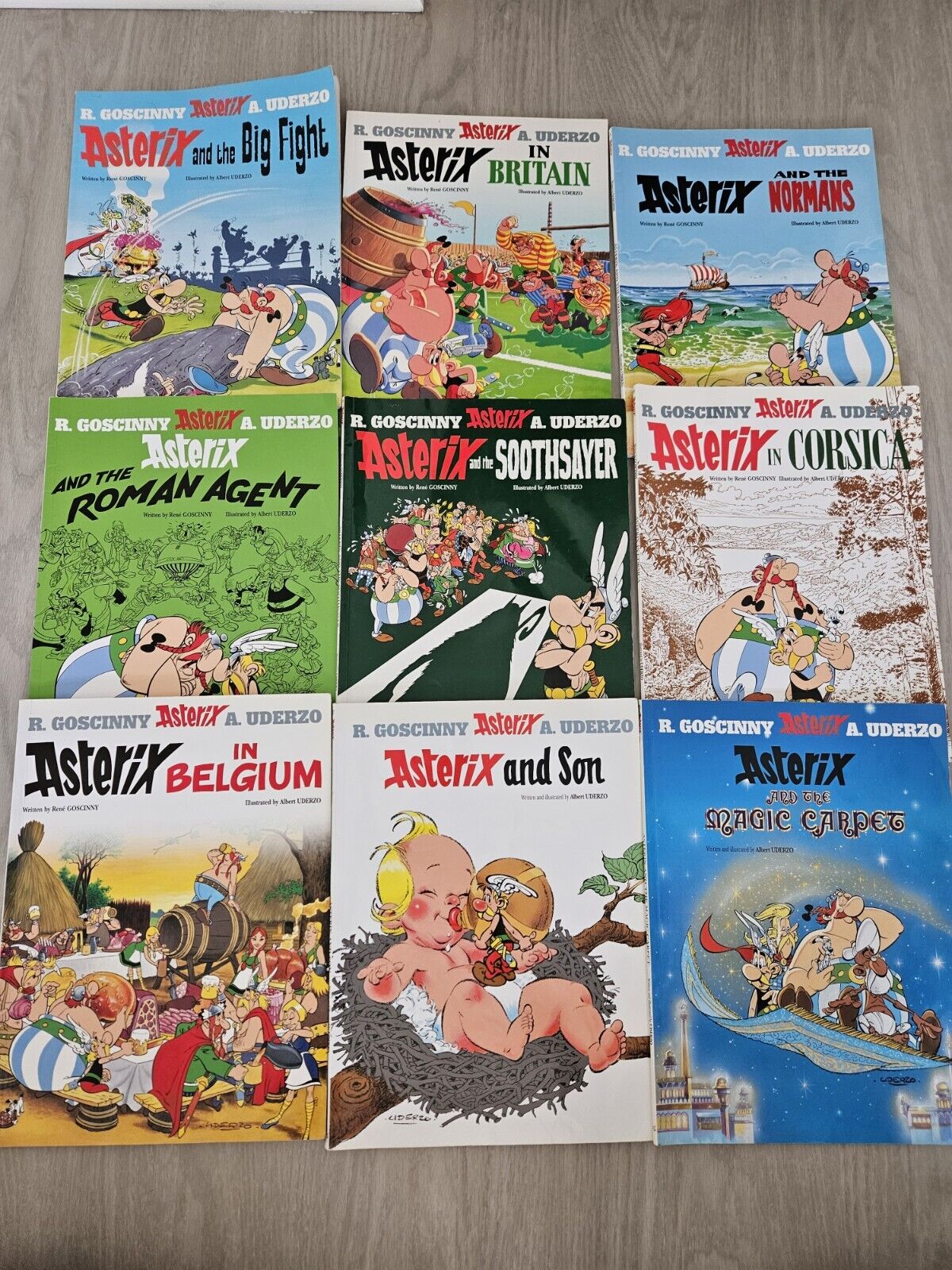 Asterix & Obelix lot 9 paperback Goscinny and Uderzo tintin moomin herge