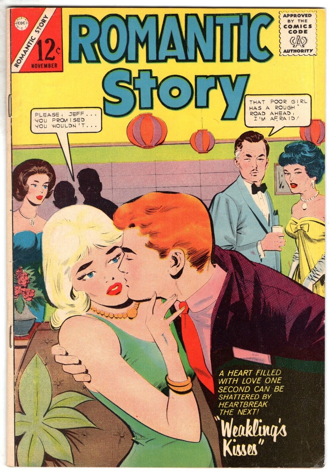 ROMANTIC STORY #69 1963 Charlton Silver Age Romance Comic GGA Car Hop Story