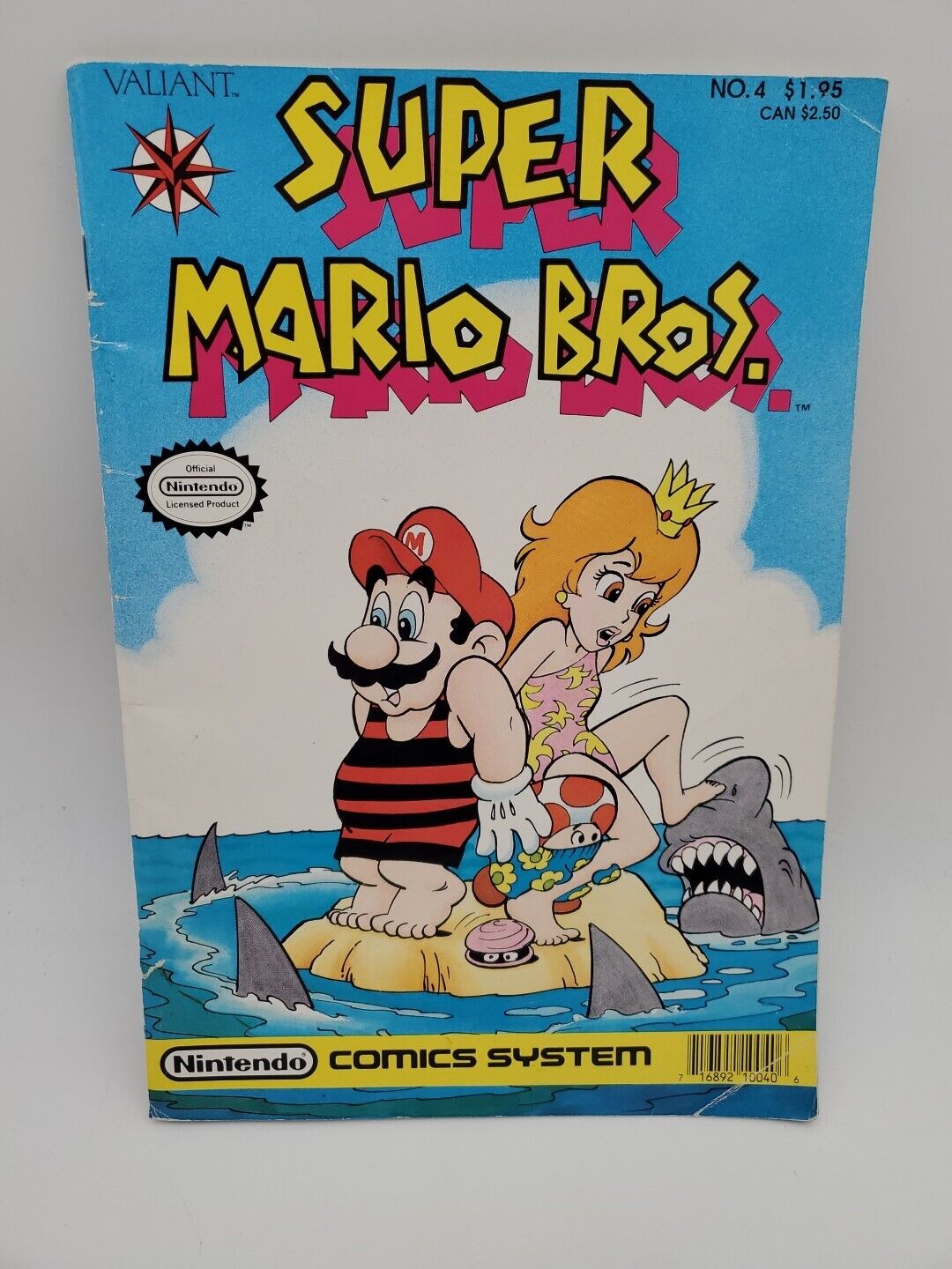 Super Mario Bros. #4 Rare Valiant  Nintendo Comics System  1990