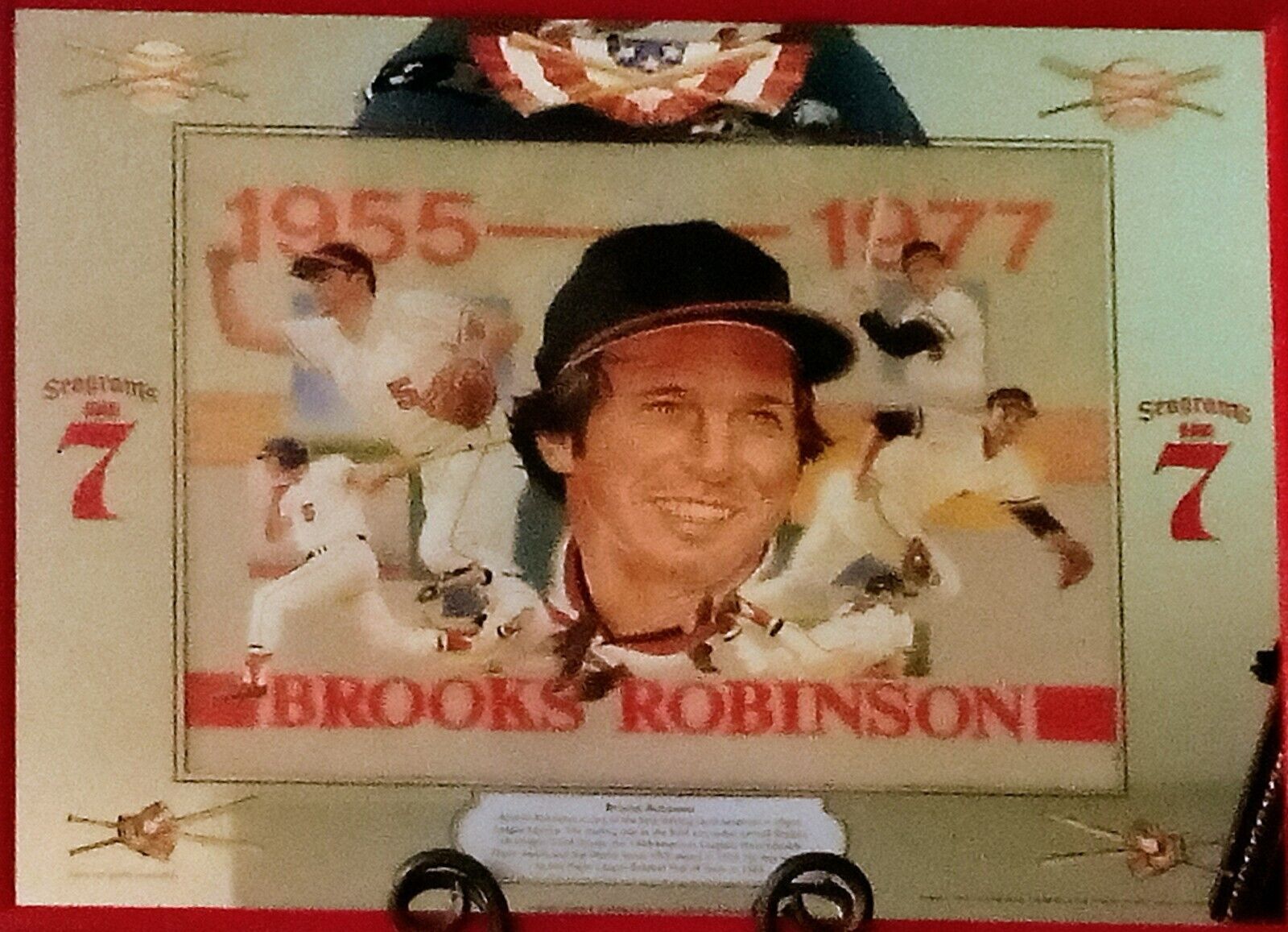 seagrams 7 collectible distillery art featuring Hall of Famer Brooks Robinson