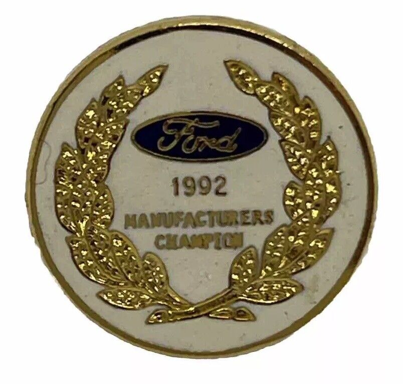Ford Motorsport 1992 Manufacturers Champion Car Enamel Lapel Hat Pin Pinback