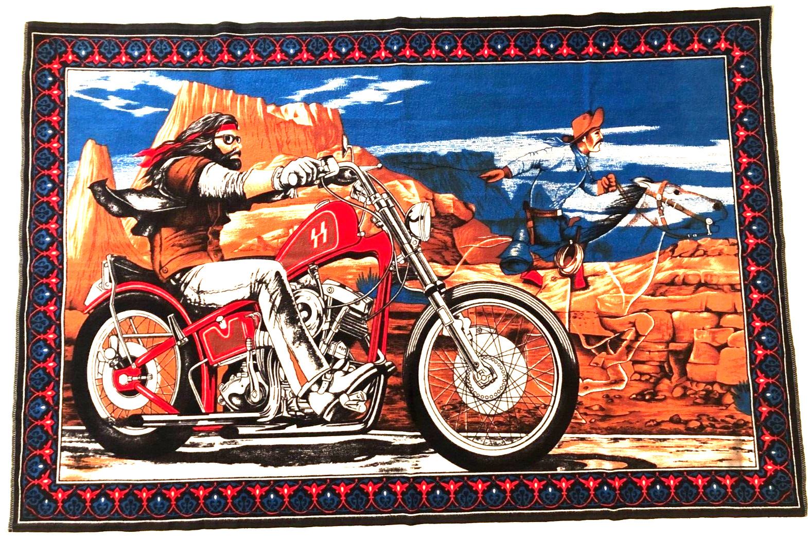 David Mann Easyriders Ghost Riders Motorcycle Tapestry American Harley Davidson