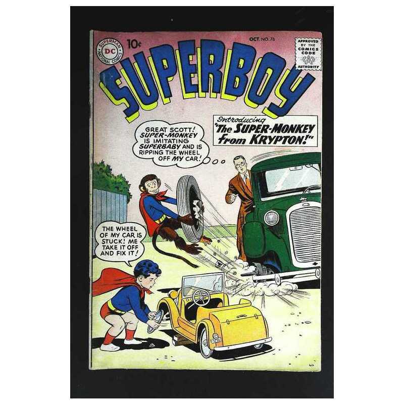 Superboy #76  - 1949 series DC comics VG+ Full description below [h~