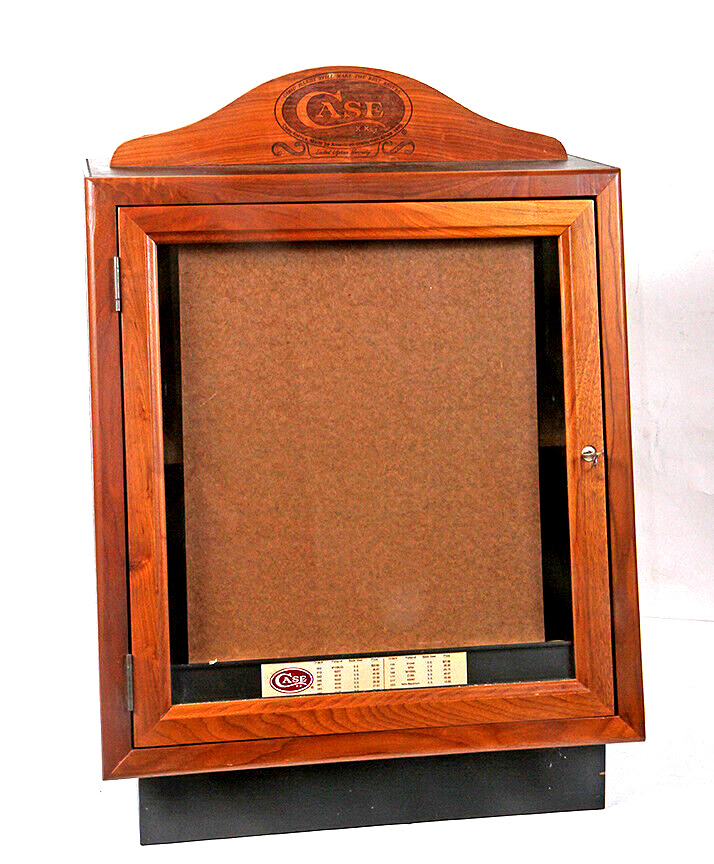 Vintage Wood CASE XX Plexiglass Front Store Counter Display with key