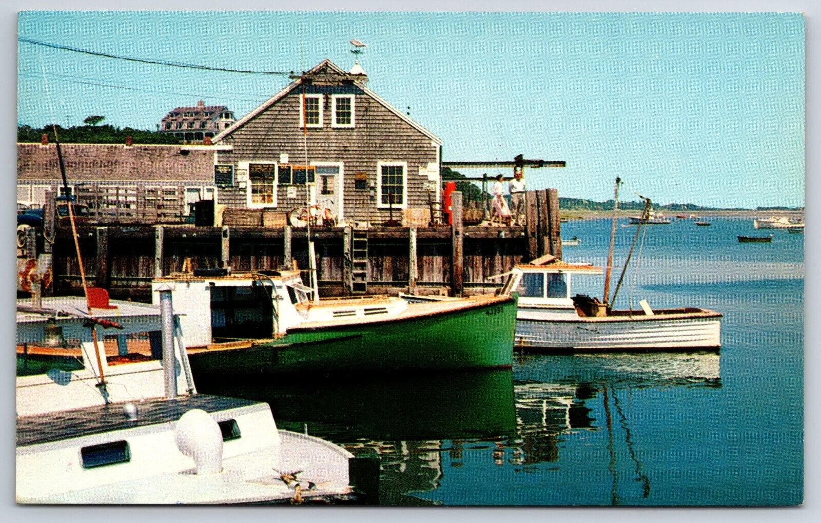 Postcard Chatham Fish Pier Cape Cod Massachusetts MA Chrome Unposted