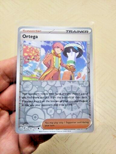 Ortega 190/197 Obsidian Flames Reverse Holo Pokemon Trainer Card