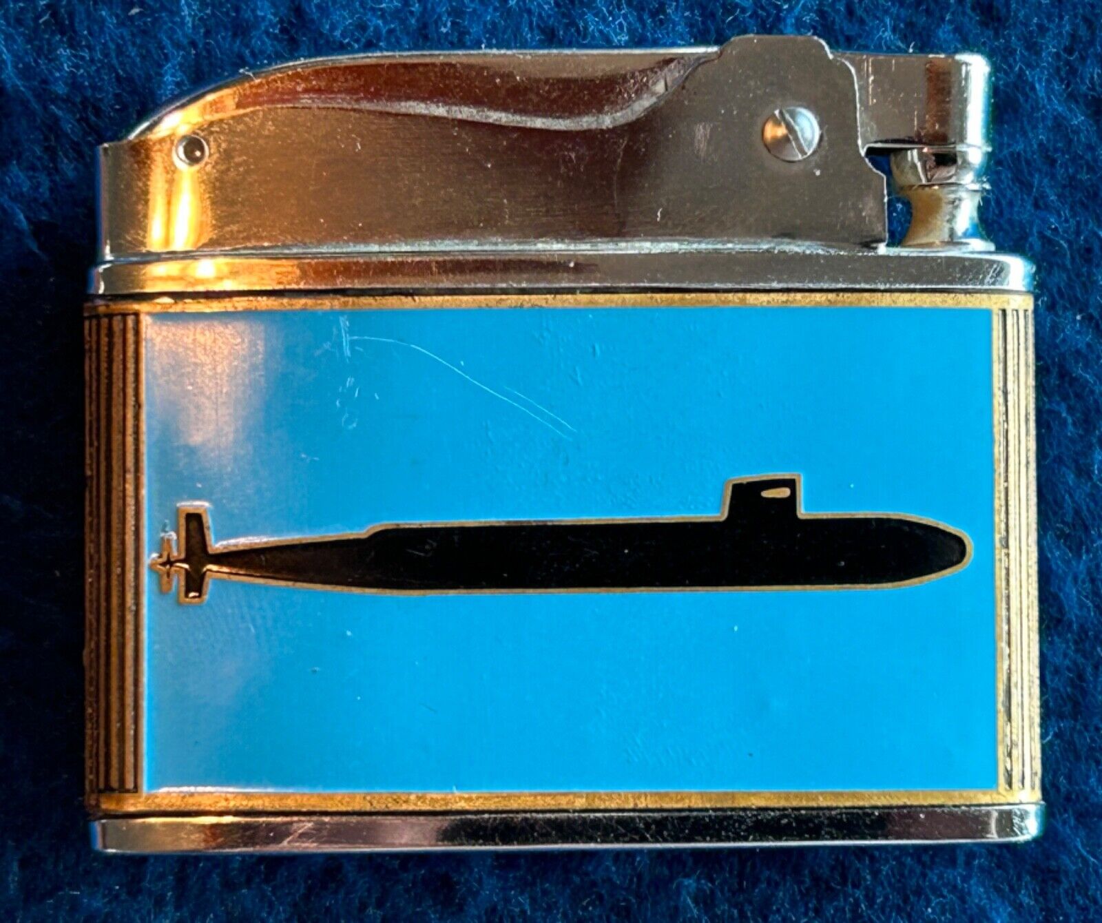 Vintage Vulcan Lighter USN Navy Submarine USS Nathan Hale SSBN-623