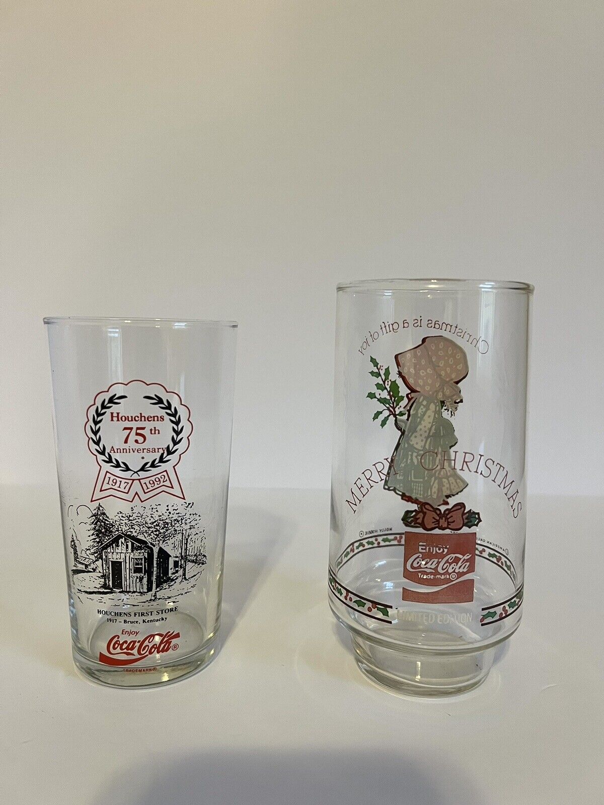 Set Of 2 Vintage Coca Cola Glass Cups