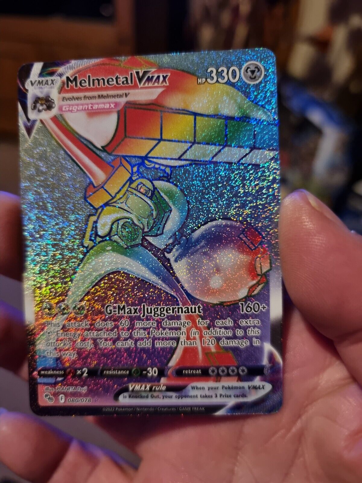 Pokemon Go Melmetal Vmax 080/078 Ultra Rare Textured Mint 